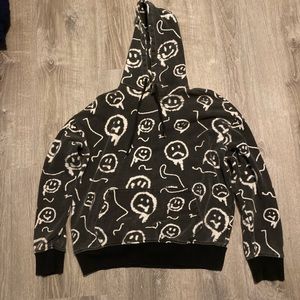 empyre black hoodie with scribbled faces